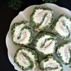 Spinach Roll Ups with Ham and Cream Cheese