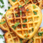 Cornbread Waffles with Bacon and Cheddar