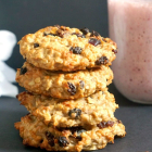 Healthy Peanut Butter Oatmeal Raisin Cookies (Vegan, Gluten Free)