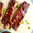 Easy Oven Baked Ribs with Sticky Korean BBQ Sauce