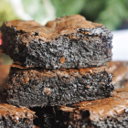 Baileys Brownies with Black Cocoa