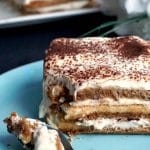 A super easy tiramisu recipe without eggs and alcohol, my take on the famous Italian dessert, just a little less naughty. A great no-bake dessert that is ready in only 10 minutes.