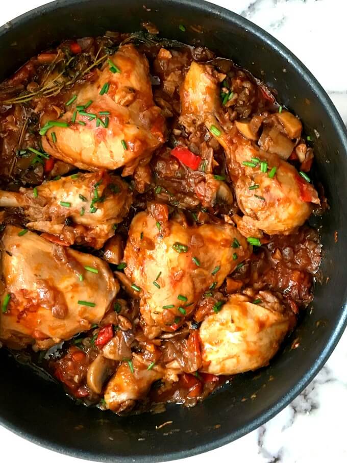 Hearty One-Pot Chicken Stew with Mushrooms - My Gorgeous Recipes