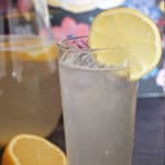 A glass with lemonade