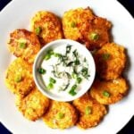 Carrot apple and cheese fritters