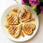 Heart-shaped cinnamon waffles recipe