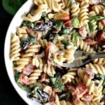 BLT pasta salad with ranch dressing