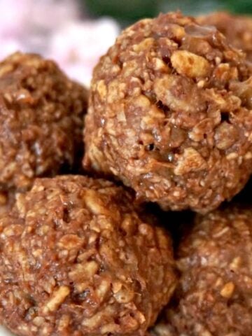 Close-up shoot of Rice Krispie Balls