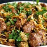 Super tender beef with broccoli noodle stir fry