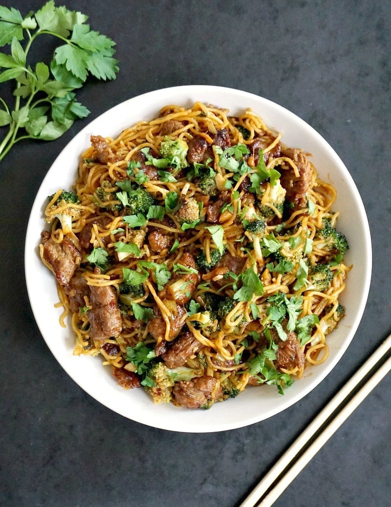 Chinese Broccoli and Beef Noodles Stir Fry - My Gorgeous Recipes