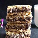 Healthy no-bake chocolate oat bars