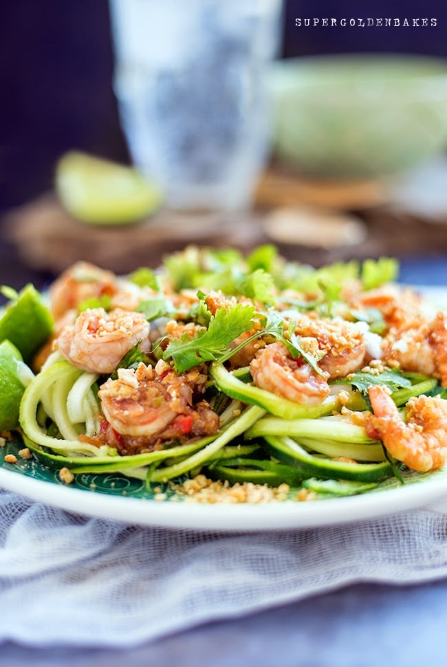 Skinny Pad Thai with Courgette Noodles.