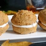 Pumpkin whoopie pies with maple cream filling