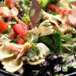 Close-up shoot of a pasta salad