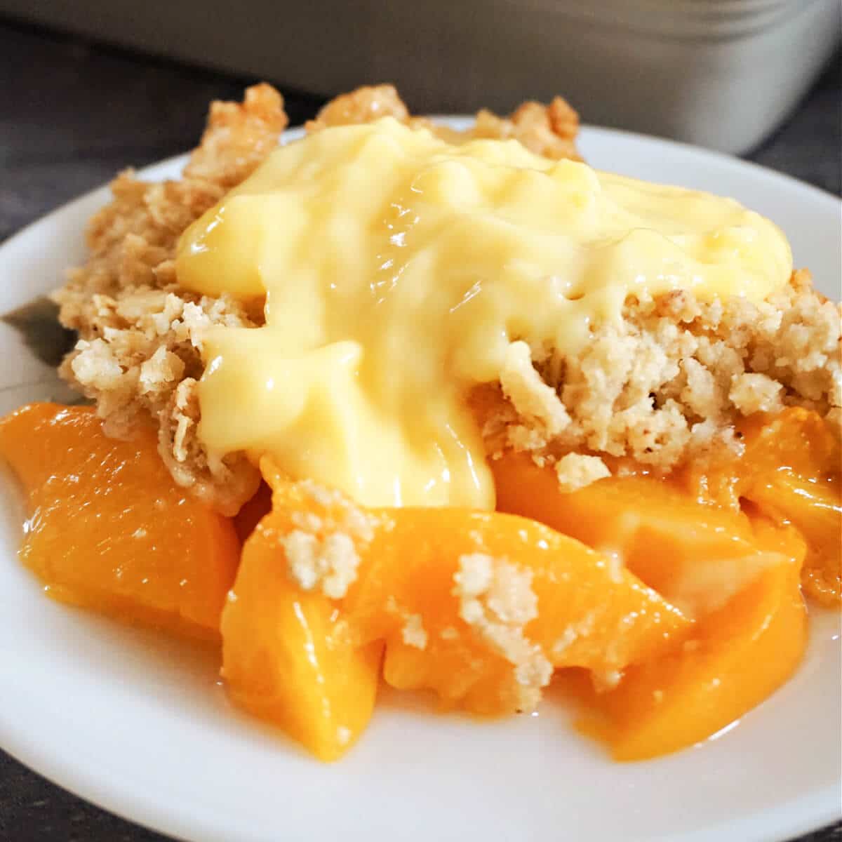 Canned Peach Crumble Desserts My Recipes
