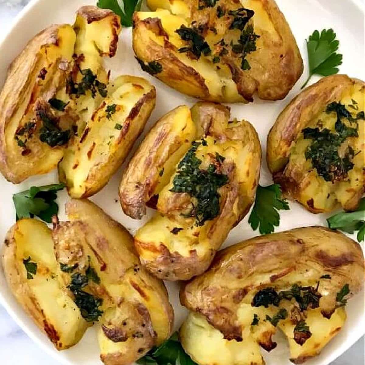 Crushed new potatoes discount