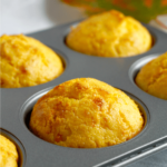 Cornbread muffins in a muffin tin