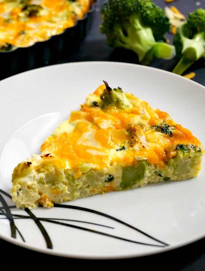 Low Carb Crustless Broccoli and Cheese Quiche - My Gorgeous Recipes