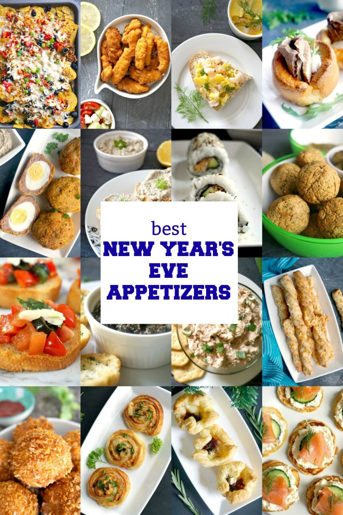 Collection of recipes for the New Year's Eve Party.