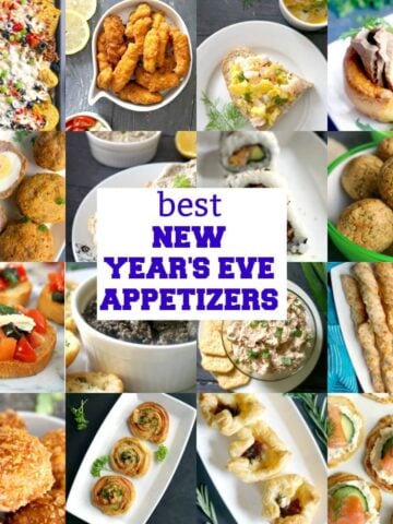 Collection of appetizers for the New Year's Eve Party