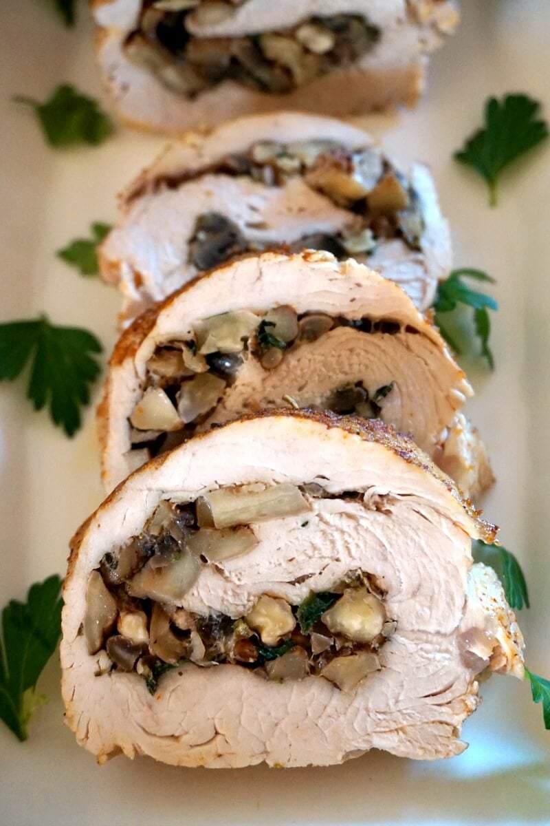 stuffed turkey breast slices Stuffed turkey breast slices