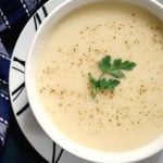 Easy Cream of Garlic Soup, the best natural remedy for colds and flu. Healing and flavourful, this vegetarian soup is ready in well under 30 minutes, and it goes well with the whole family.It's healthy, it's filling, creamy and so simple, so much better than ready-made soups. A great soup for the chilly winter ahead.