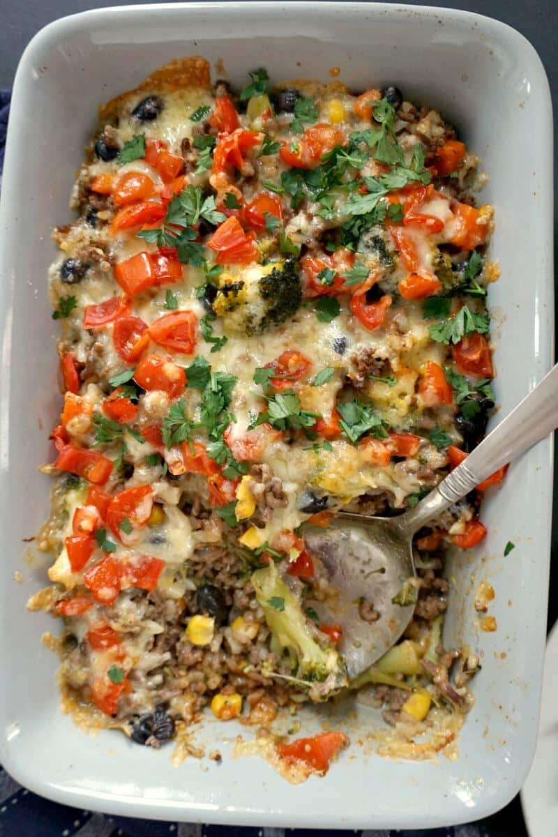 Cheesy Ground Beef and Rice Casserole - My Gorgeous Recipes