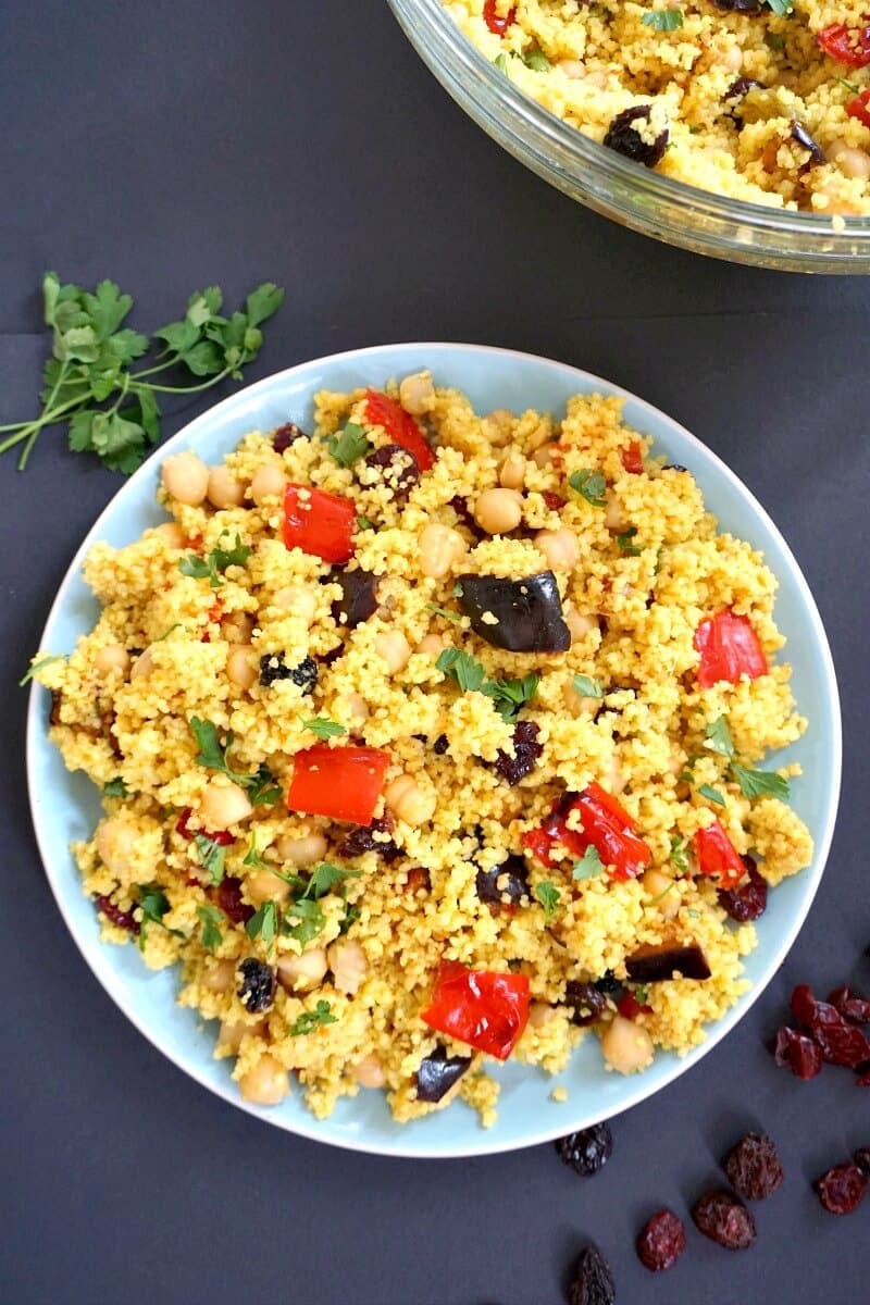 Moroccan Couscous Salad with Chickpeas - My Gorgeous Recipes