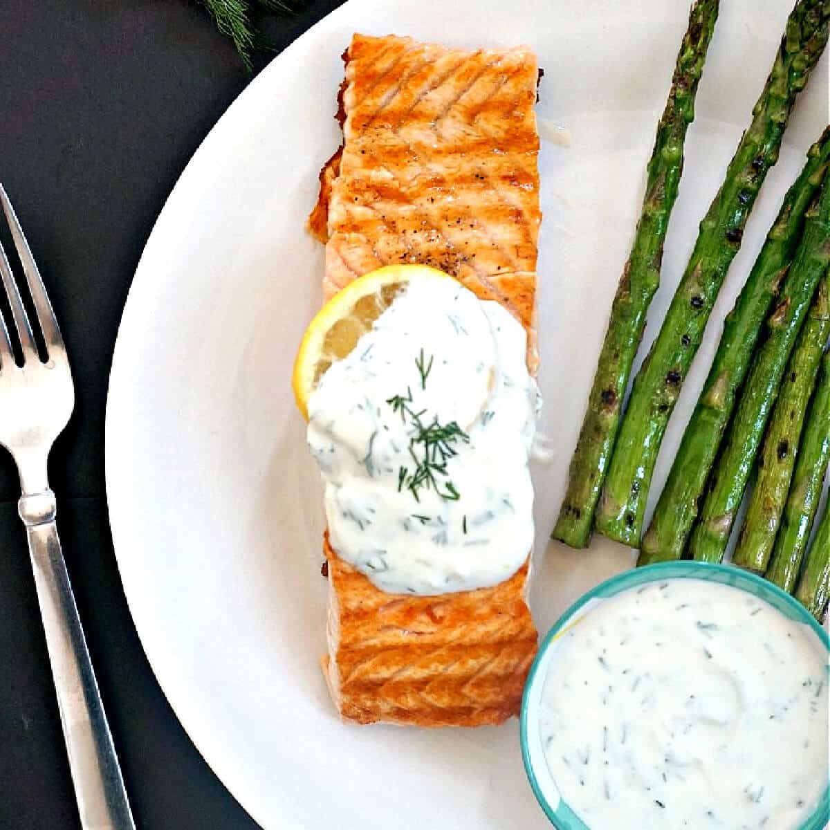 Grilled Salmon with Yogurt Dill Sauce My Recipes