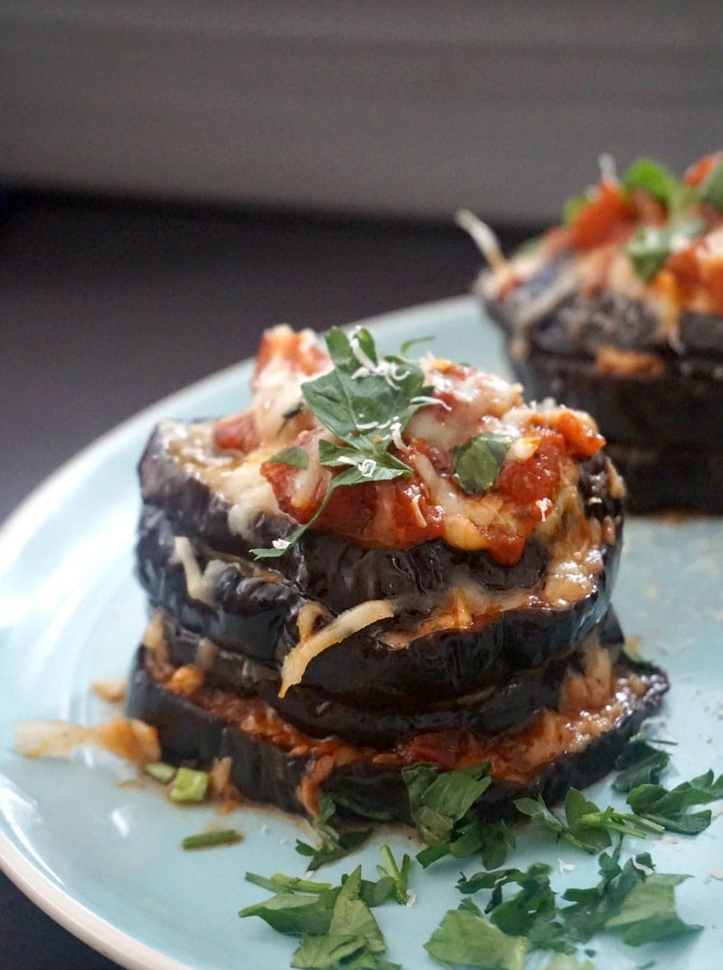 Healthy Baked Eggplant Parmesan Stacks My Recipes