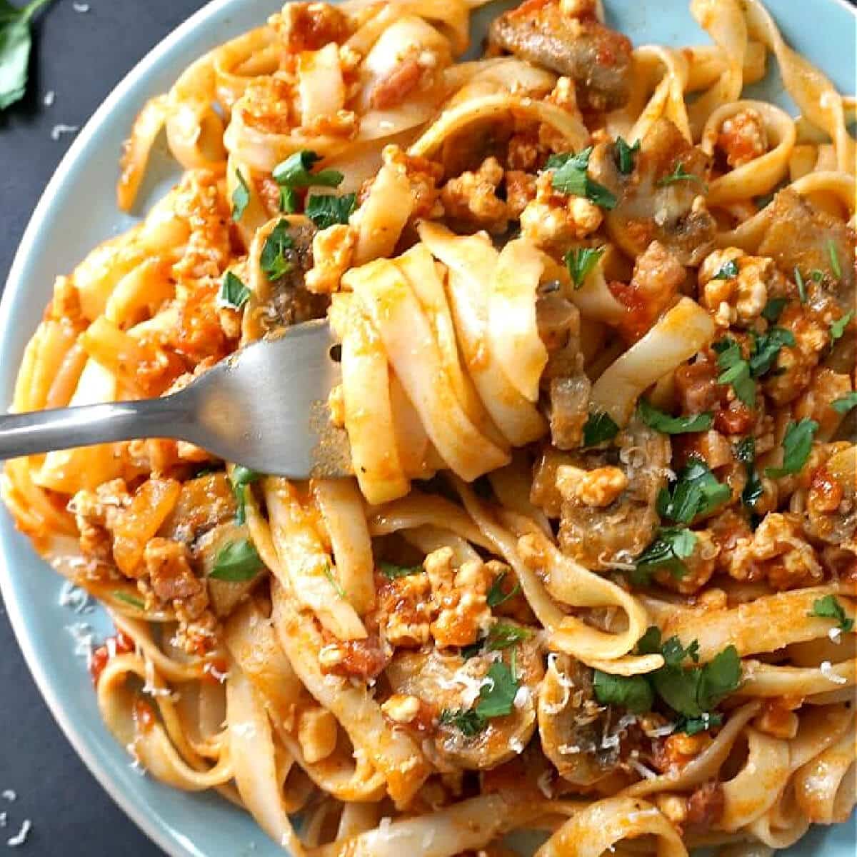 Pancetta, Chicken and Mushroom Tagliatelle My Recipes