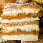 a stack of 2 pumpkin squares.