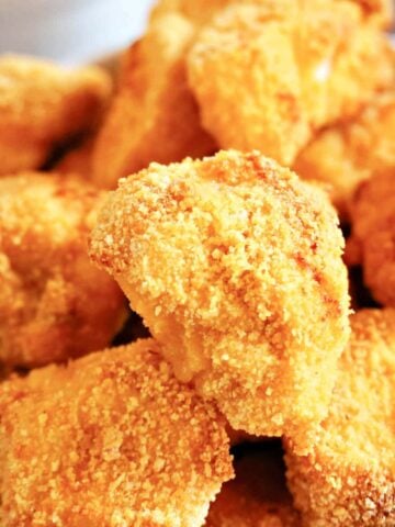 Close-up shot of chicken nuggets