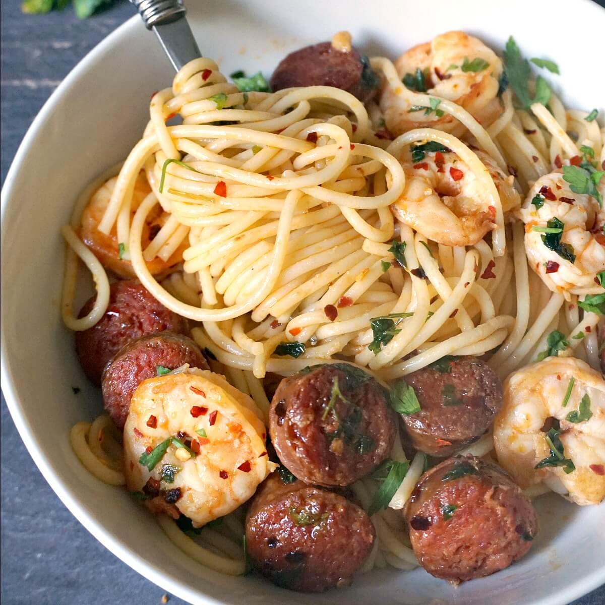 Prawn and Chorizo Pasta - My Gorgeous Recipes
