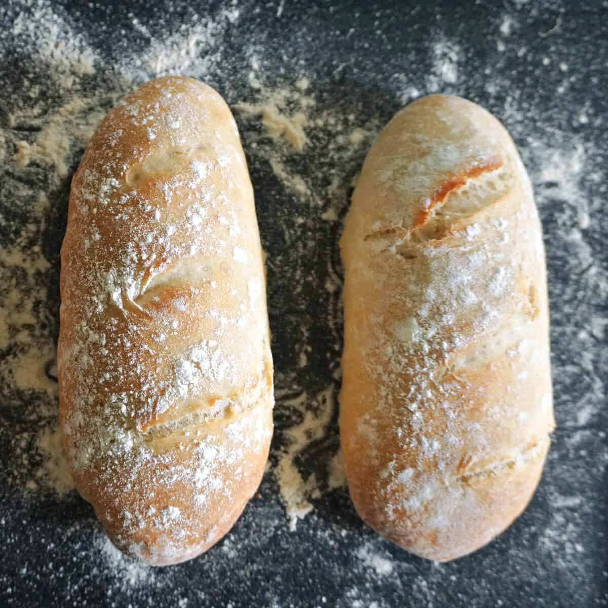Easy Crusty Mini Bread Loaves