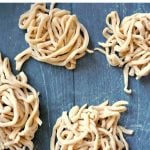 Learn how to make homemade noodles with only 3 ingredients - quick, easy, and they taste just like the ready-made noodles. My egg noodle recipe is fail-proof, and fun to make too. No need for a noodle/pasta maker, you can make delicious egg noodles just using a rolling pin. You can use them fresh, or dry them up for later use, it's up to you. These homemade egg noodles are absolutely delicious with any sauce or in a nice stir fry. #homemadenoodles, #noodles, #eggnoodles, #howtomakenoodles