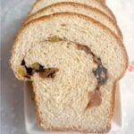 Close-up shoot of a slice of Romanian Cozonac