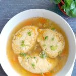 Semolina Dumpling Soup with vegetables, a healthy, delicious and super quick soup for kids and grown-ups alike. Ready in about 15-20 minutes, this dumpling soup is a favourite in Romania, and many other European countries. The semolina dumplings are soft and fluffy, and cooked to perfection. My Romanian semolina dumplings are easy to prepare, but just require a few tricks to get them right. A delicious vegetarian recipe. #semolinadumplings, #dumplings, #vegetarianrecipes, #healthyrecipes