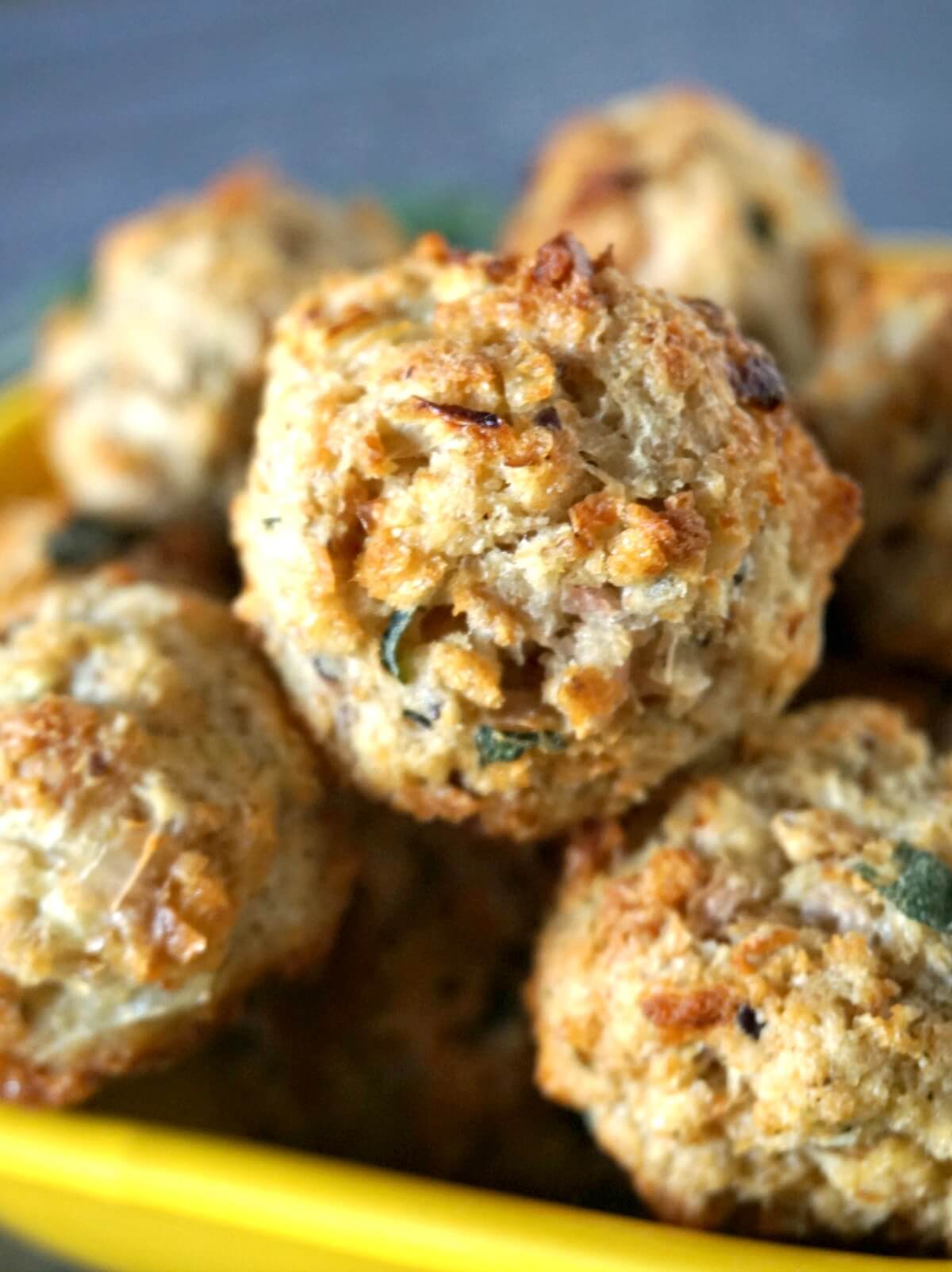 Close-up shoot of stuffing balls.