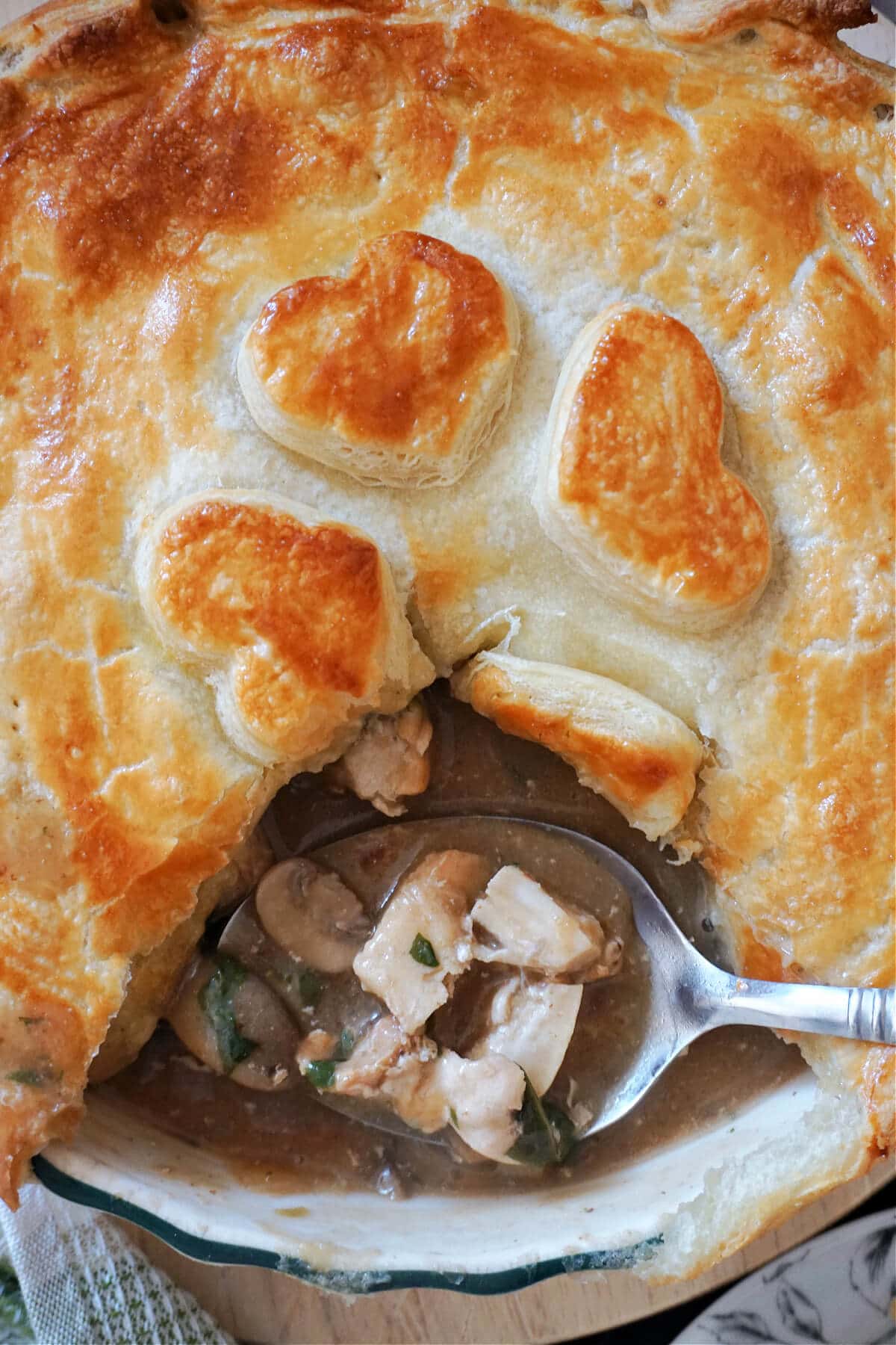 Chicken and Mushroom Pie.