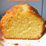 Half of an orange drizzle loaf.