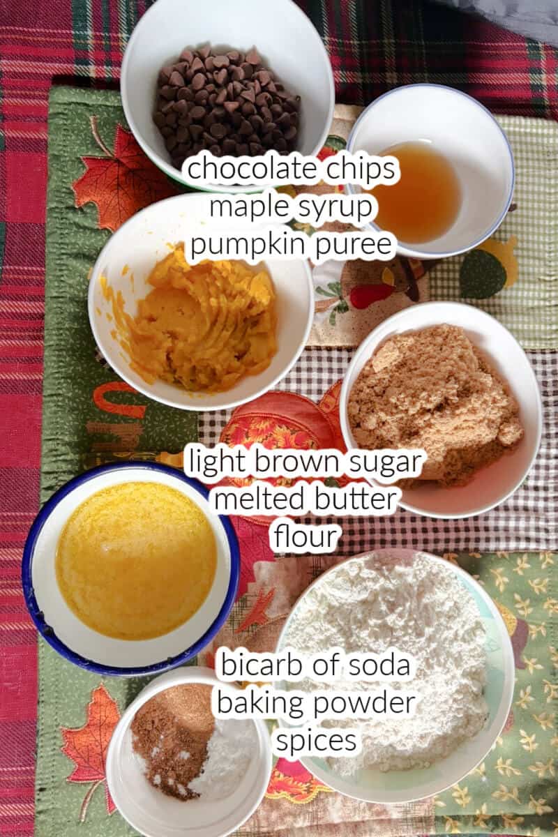 Ingredients displayed for making cookies.