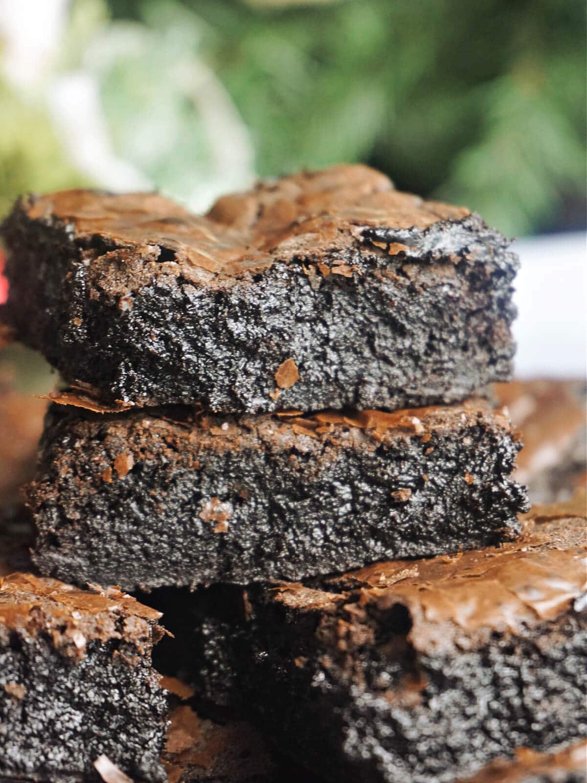 A stack of brownies.