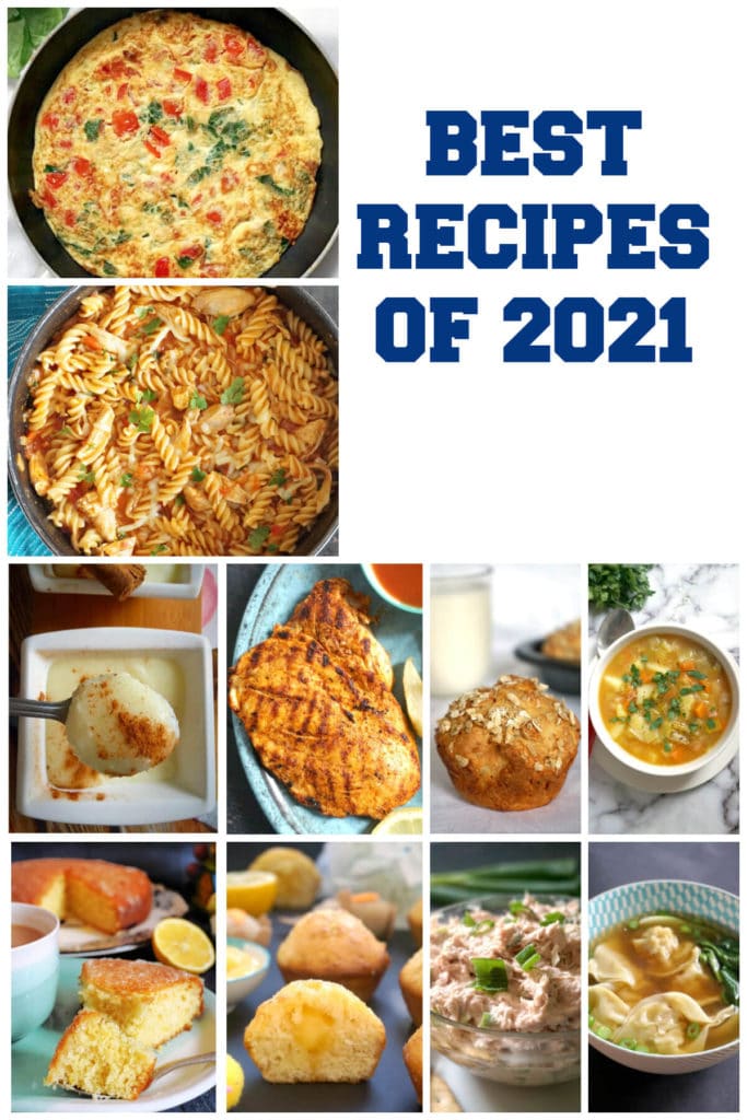 Collage of pictures to show the best recipes of 2021