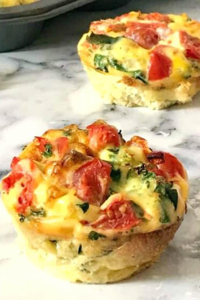 2 egg and veggie muffins