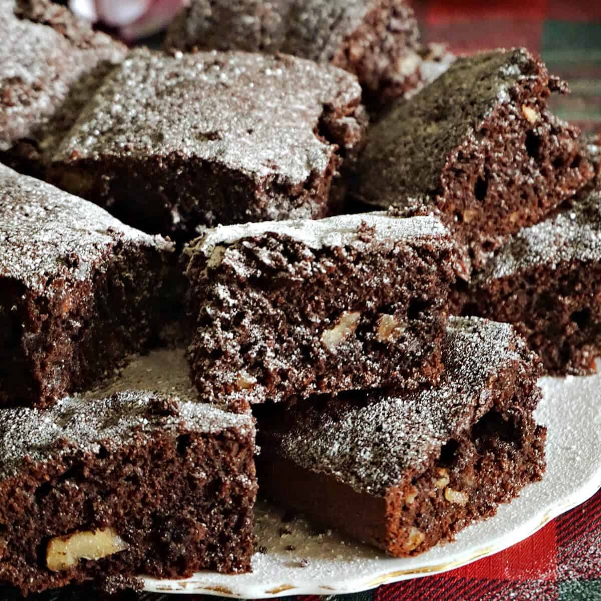 Cakey Brownies with Walnuts