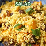 Close-up shoot of Moroccan couscous salad.