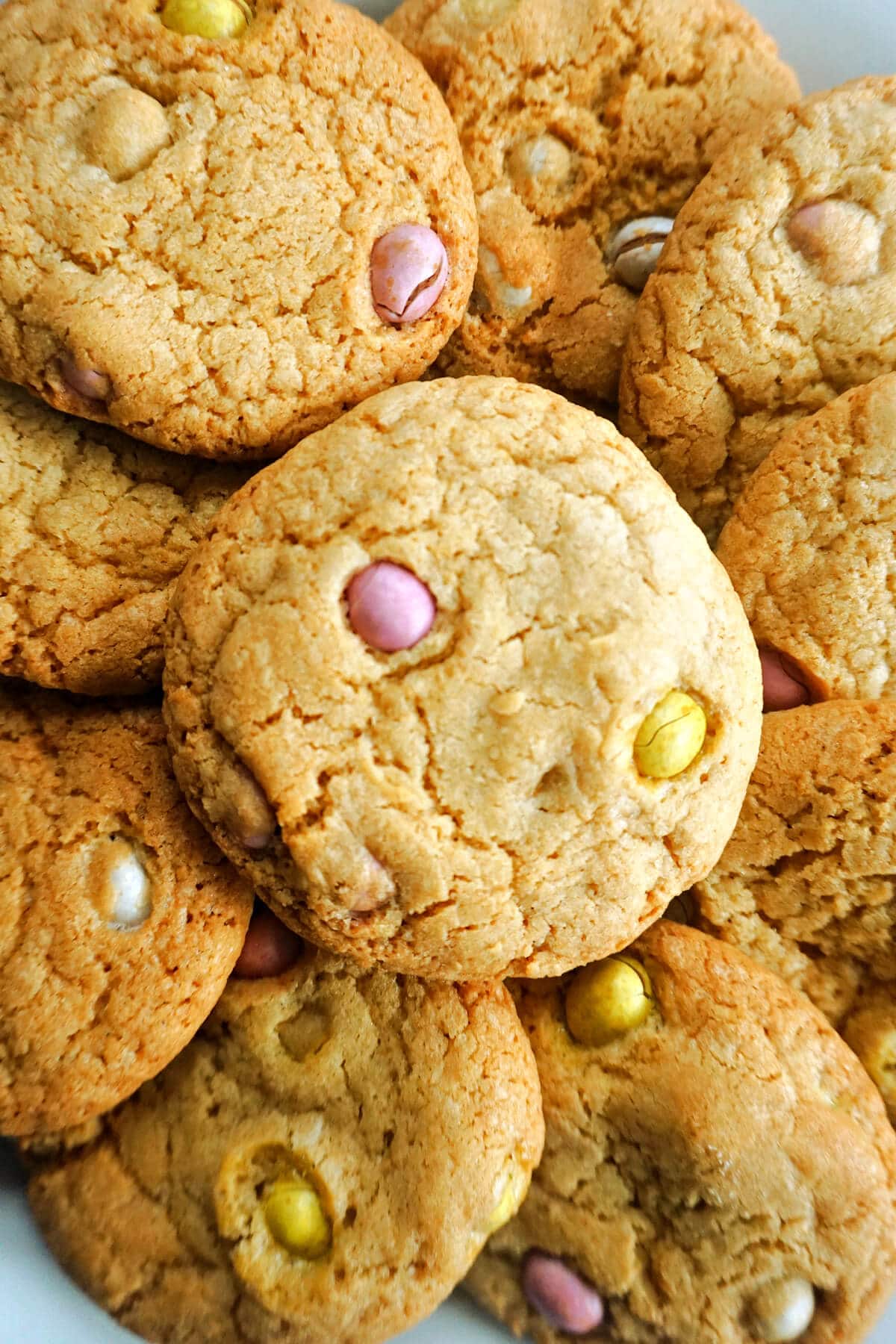 Close-up shoot of chocolate egg cookies.