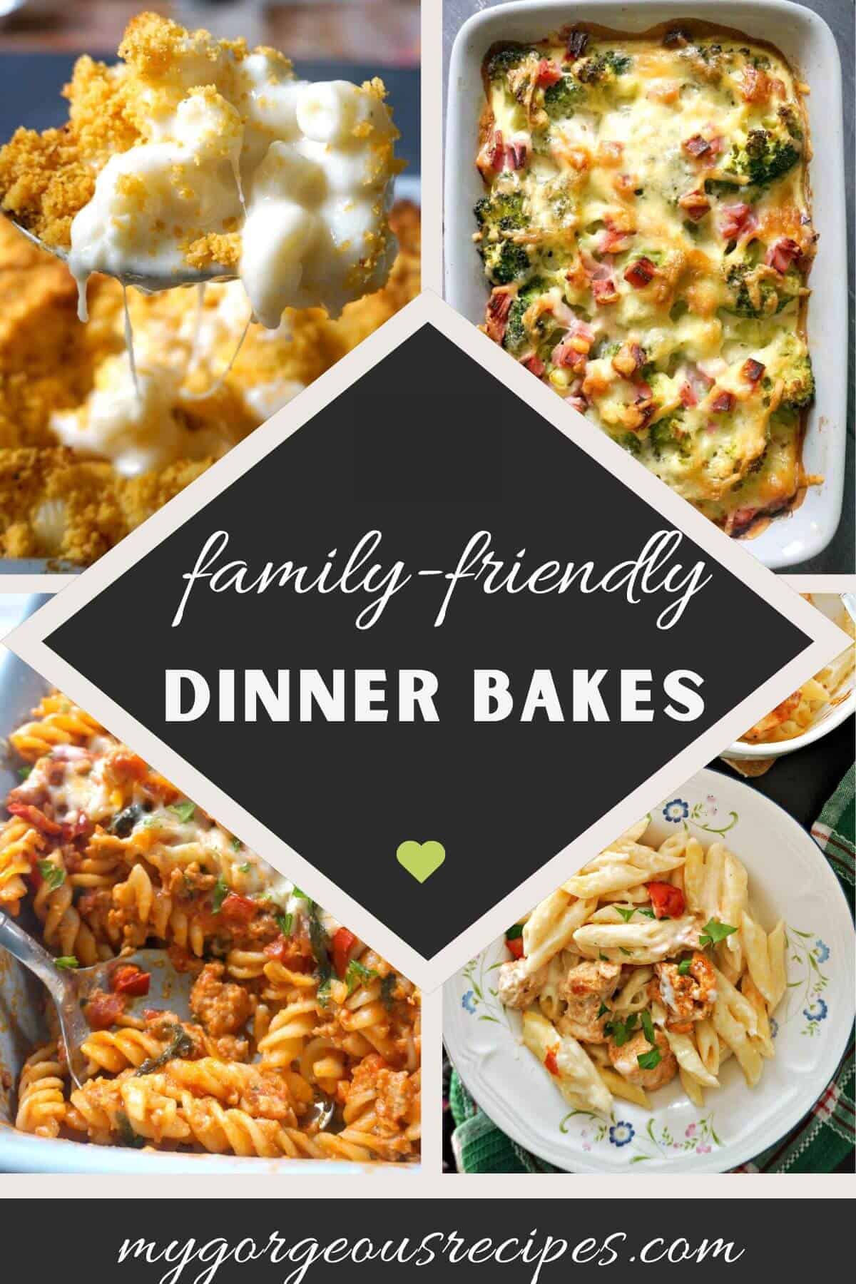 Collage of 4 dinner bakes.