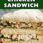 A stack of chicken sandwich triangles.